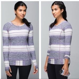 Lululemon Race your Pace striped long sleeve top size 4